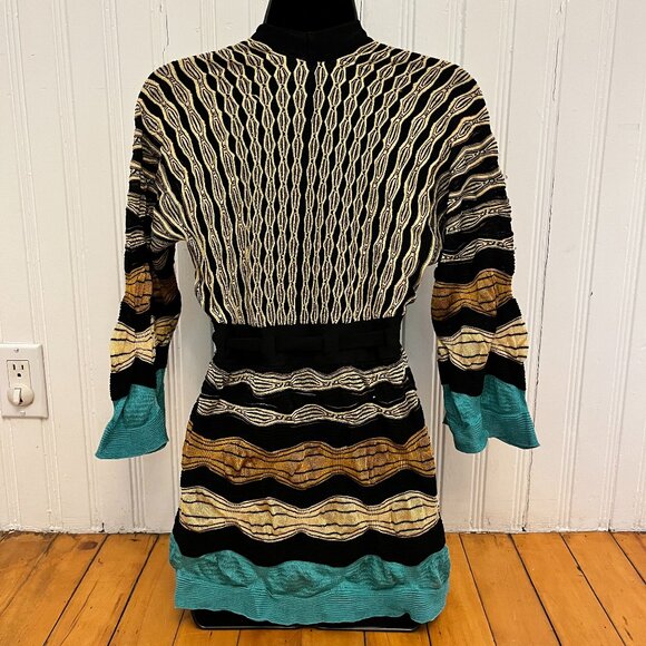 M by Missoni Belted Chevron Kimono Cardigan, Size 8 - Picture 4 of 12